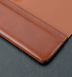 Tan Leather Desk Pad with Padded Rails