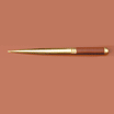 Gold Plated Letter Opener with Tan Leather Handle