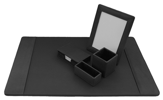 Black Leather Office Desk Sets Tan Leather Conference Table Desk Sets